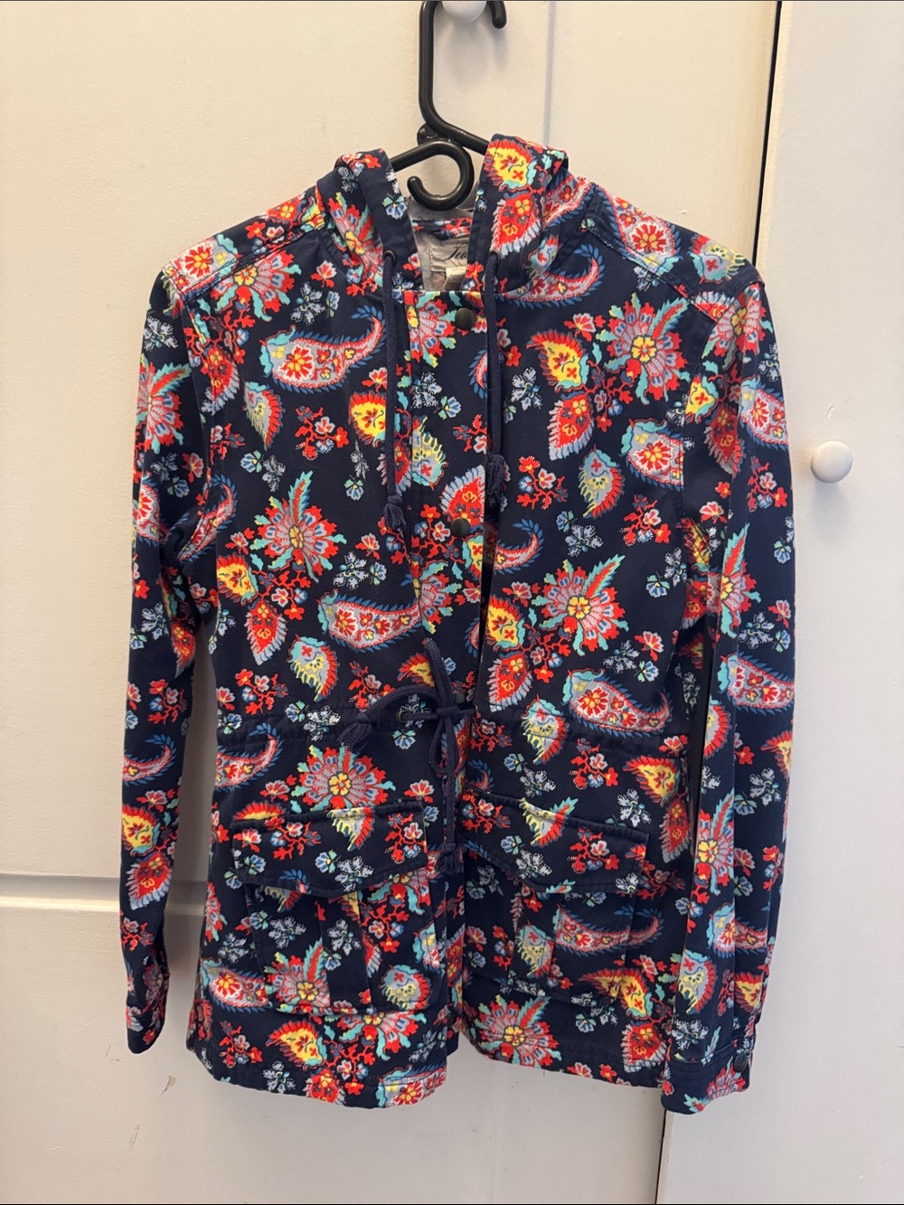 Vintage Levi’s Floral Paisley Hooded Zip Jacket - Navy